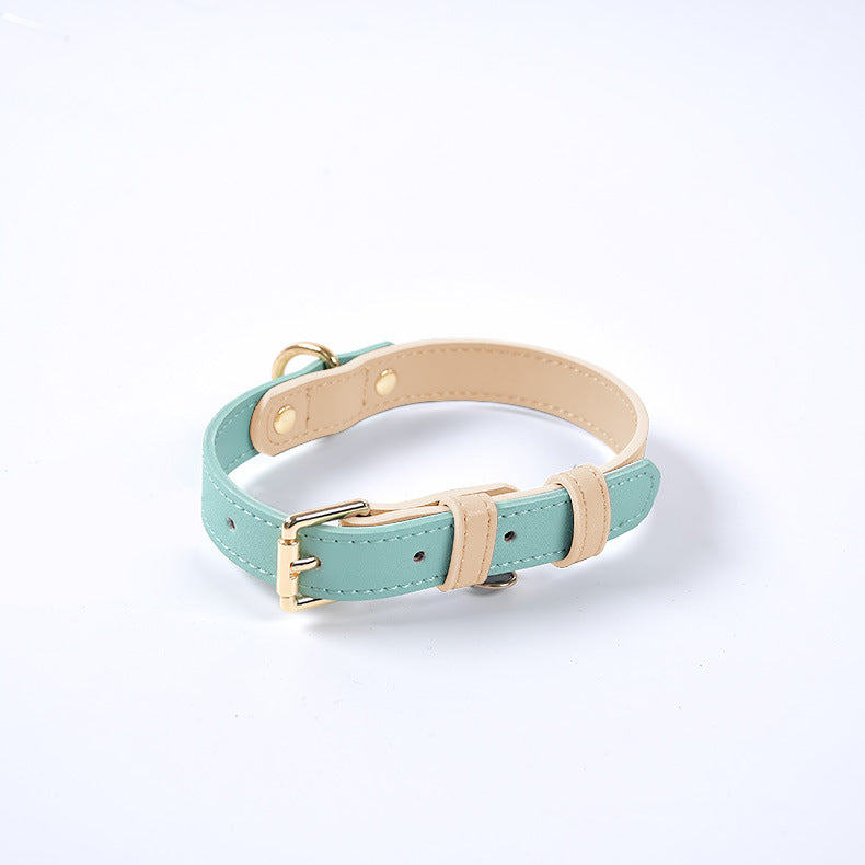 Genuine Leather Pet Dog Cat Collar Leash Dog Rope Dog Chain Dog Belt Pet Supplies - image 8