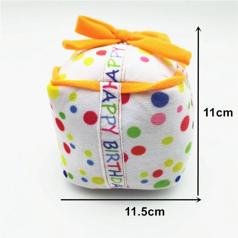 Dog Cat Birthday Cake Gift Sound Fun Toy Dog Plush Toy Pet Supplies - image 2