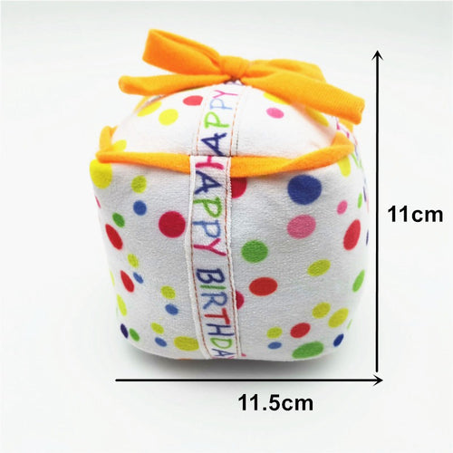 Dog Cat Birthday Cake Gift Sound Fun Toy Dog Plush Toy Pet Supplies - image 2
