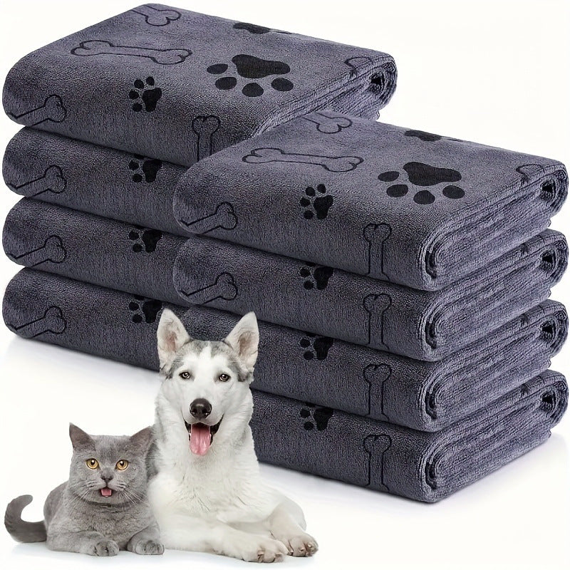 Pet bath towel quick drying and absorbent for dogs and cats bath towel soft - image 6