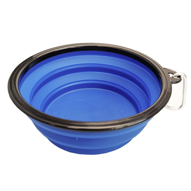 1000ML Pet Bowl Folding Silicone Travel Dog Bowls Walking Portable Water Bowl For Small Medium Dogs Cat Bowls Pet Eating Dish