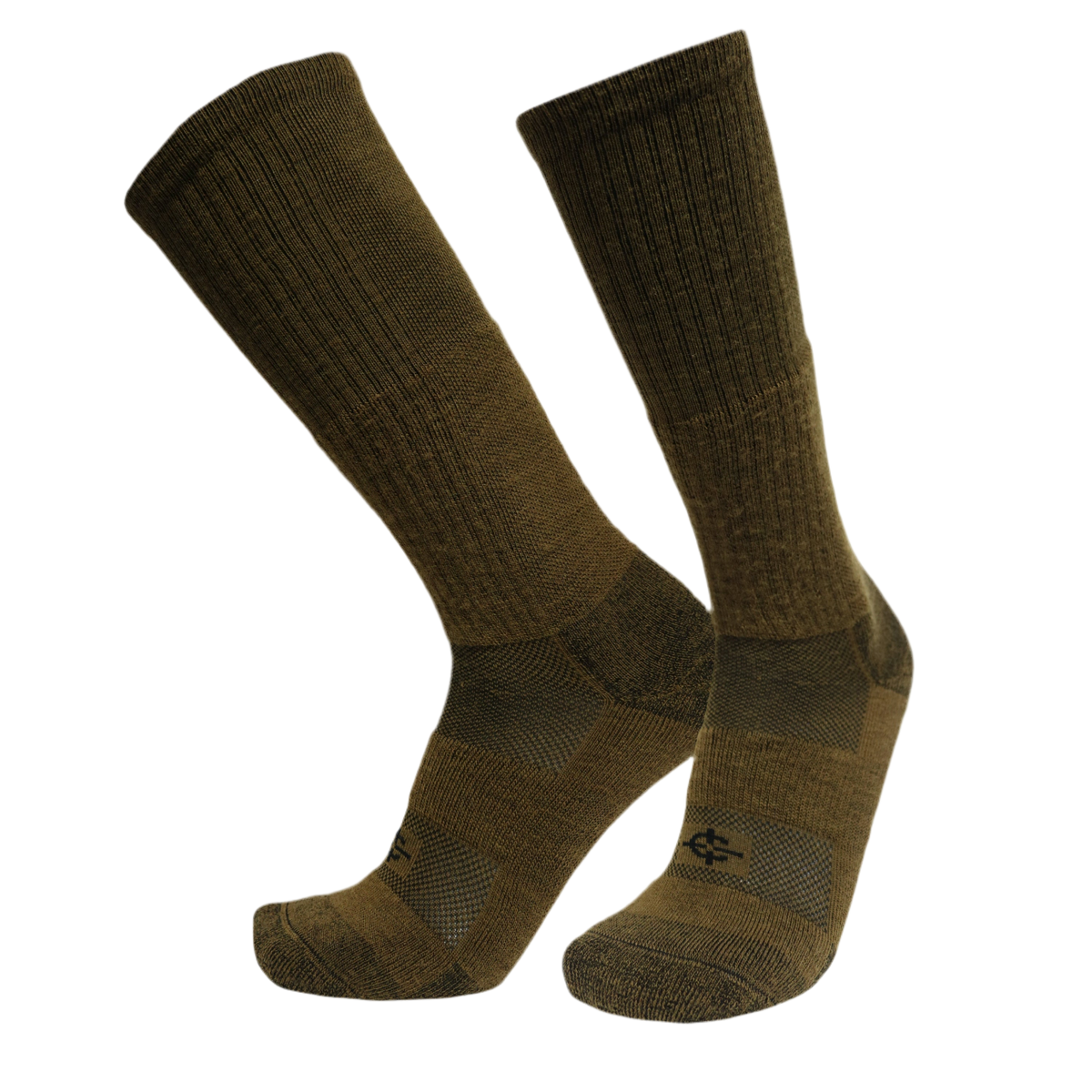 Wool BEAST OTC - Over the Calf Socks - Medium (Men's 4-8, Women's 5-10), Coyote, Large (Men’s 9-12, Women’s 11+), X-Large (Me