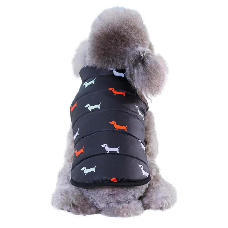 Pet Dog Down Jacket Vest Dog Clothes Autumn Winter Cotton Padded Coat For Dogs Clothes Puppy Thickened Stand Collar Down Jack