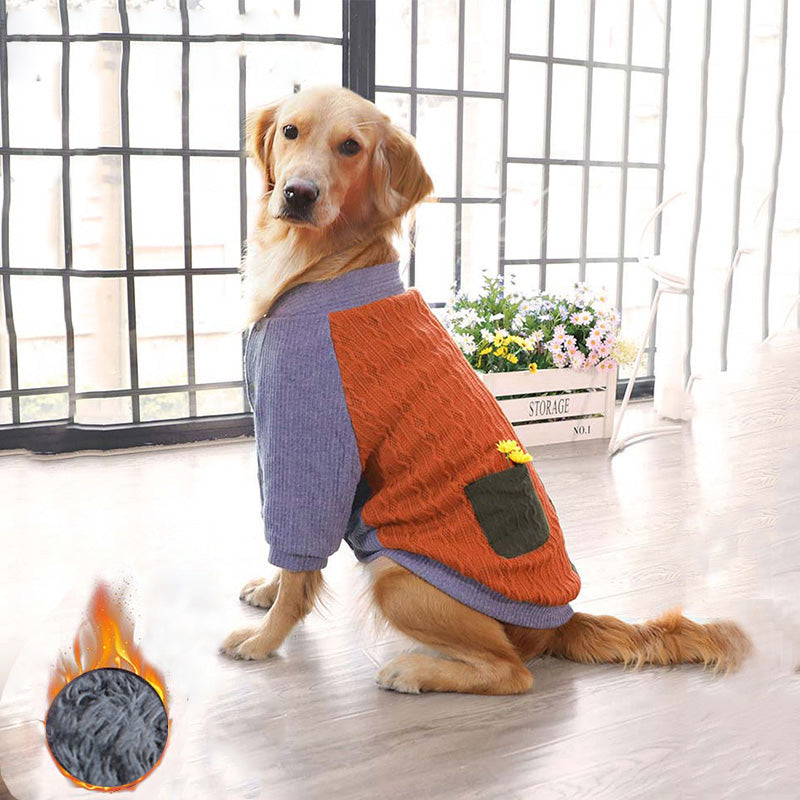 Dog Clothes Warm Sweater Two Feet Jackets Soft Clothing for Small Big Dogs Costume