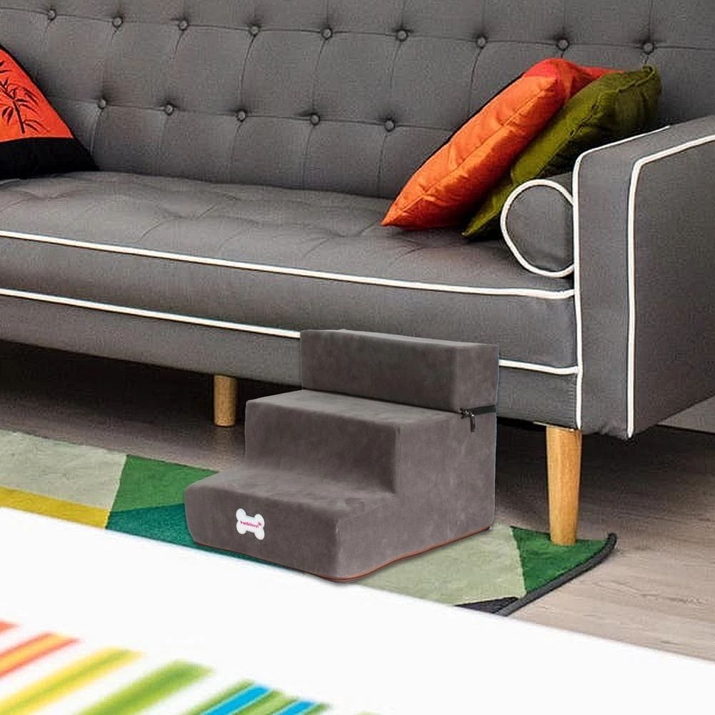 Dog Stairs Pet Climbing Ladder Sponge Steps Small Dogs Teddy On The Sofa Bed Climbing Ladder - image 3