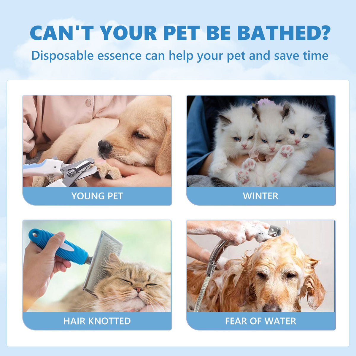 Pet Leave-In Serum Set For Cats And Dogs To Clean Hair Fluffy, Soft And Fragrance Care Essence - image 4