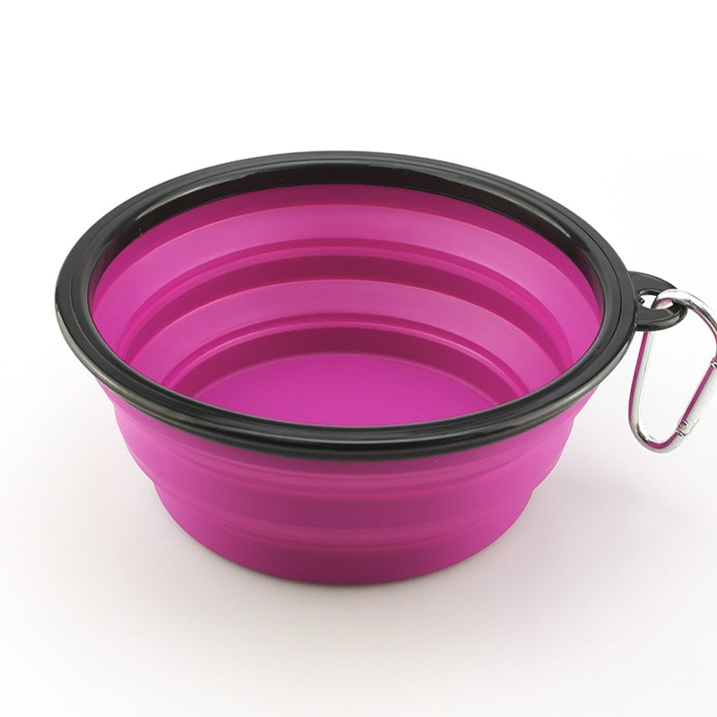 1000ML Pet Bowl Folding Silicone Travel Dog Bowls Walking Portable Water Bowl For Small Medium Dogs Cat Bowls Pet Eating Dish