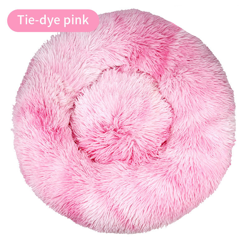 Tie-Dye Plush Round Dog Bed — Available in 9 Sizes & 11 Colors - image 10