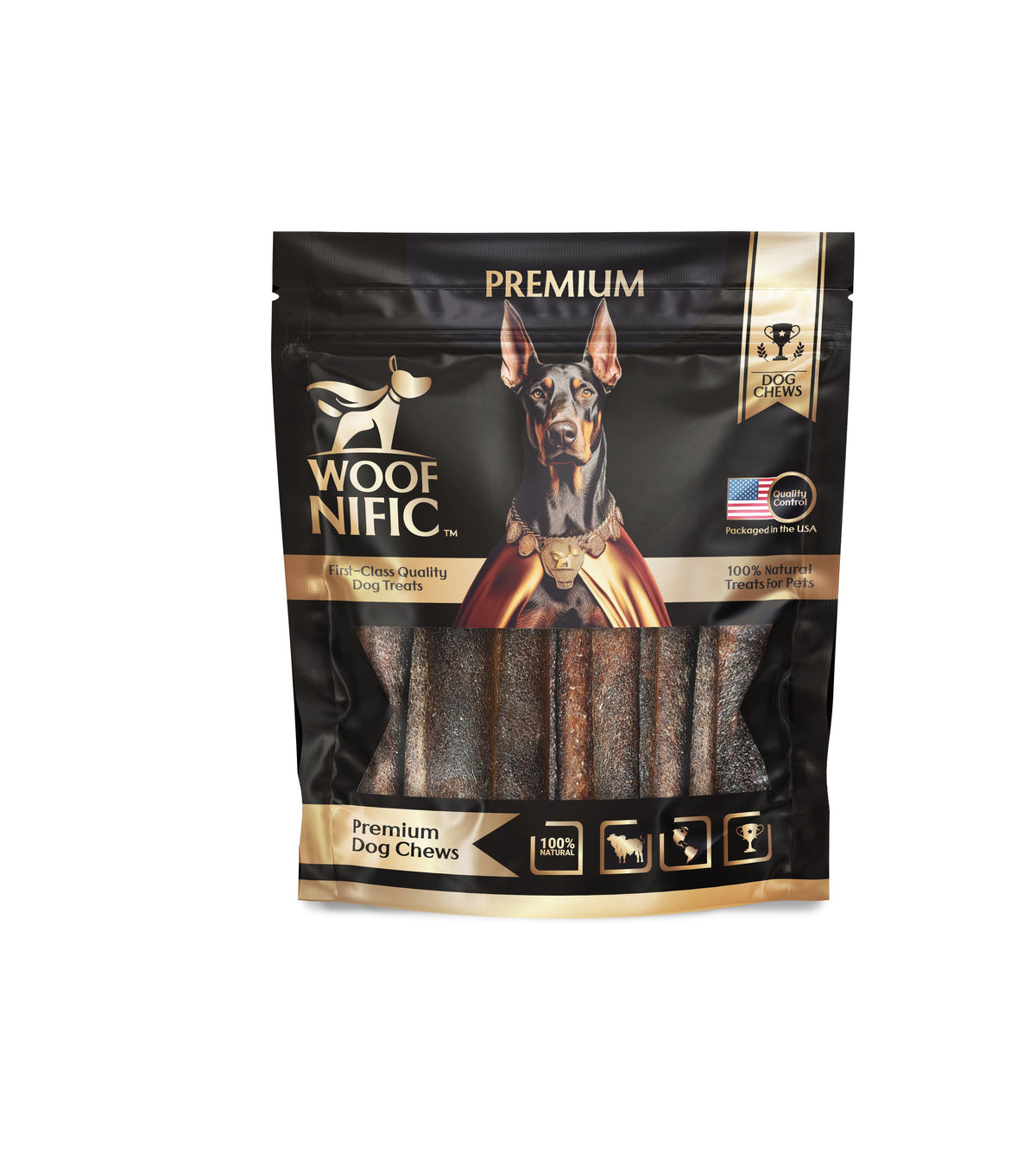 Straight Collagen Bully Sticks Dog Chews, 9" – 12 Pack - image 3