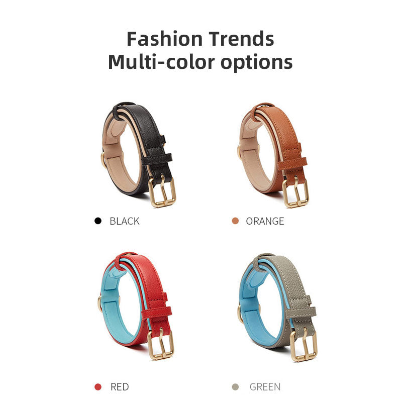 Light Luxury Leather Dog Collar Fashion Wear-Resistant Tear Bite Widening Collar Pet Supplies - image 3