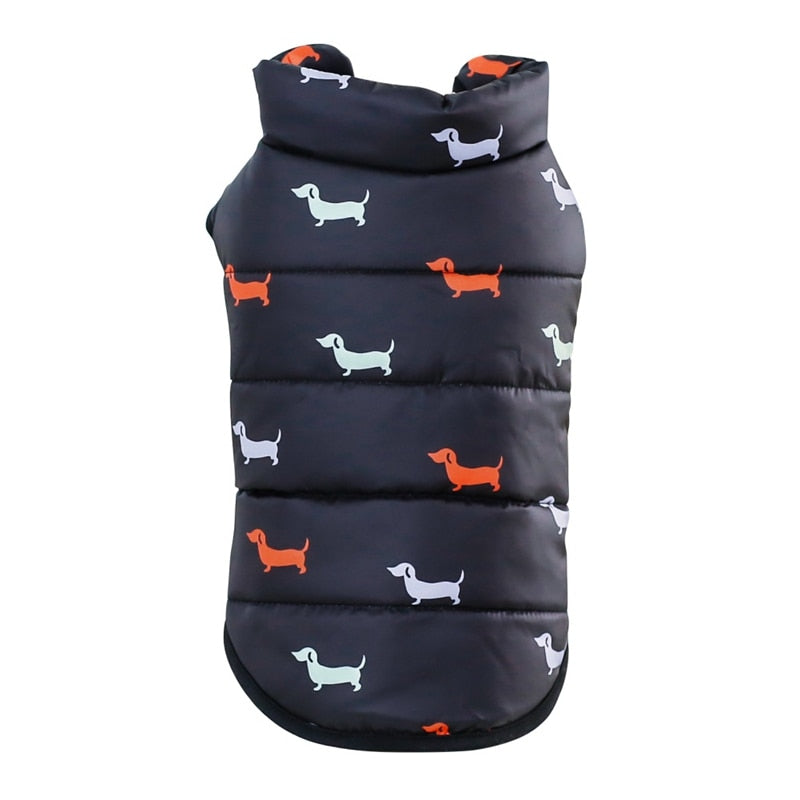 Pet Dog Down Jacket Vest Dog Clothes Autumn Winter Cotton Padded Coat For Dogs Clothes Puppy Thickened Stand Collar Down Jack