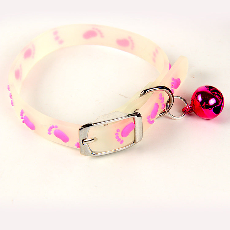 Pet Collars Cat and Dog Luminous Bell Collars Adjustable Rubber Luminous Dog Walking Supplies - image 4