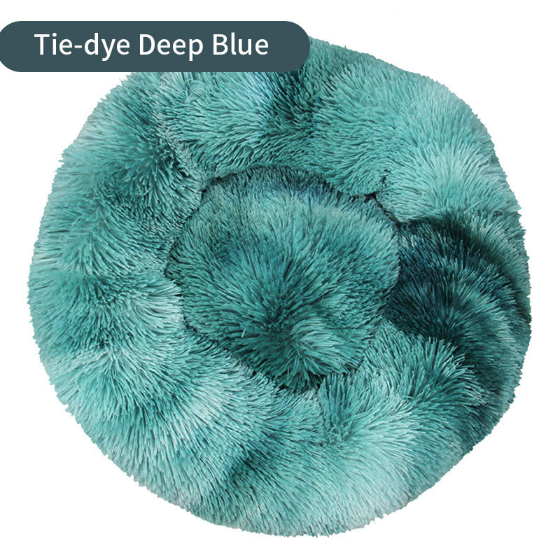 Tie-Dye Plush Round Dog Bed — Available in 9 Sizes & 11 Colors - image 11