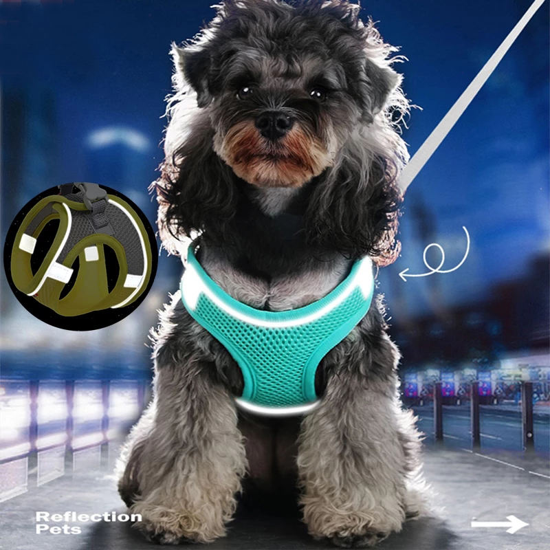 No Pull Pet Reflective Oxford Vest Soft Breathable Mesh Padded No Pull Dog Harness Set for cute puppy dog pet harness for dog
