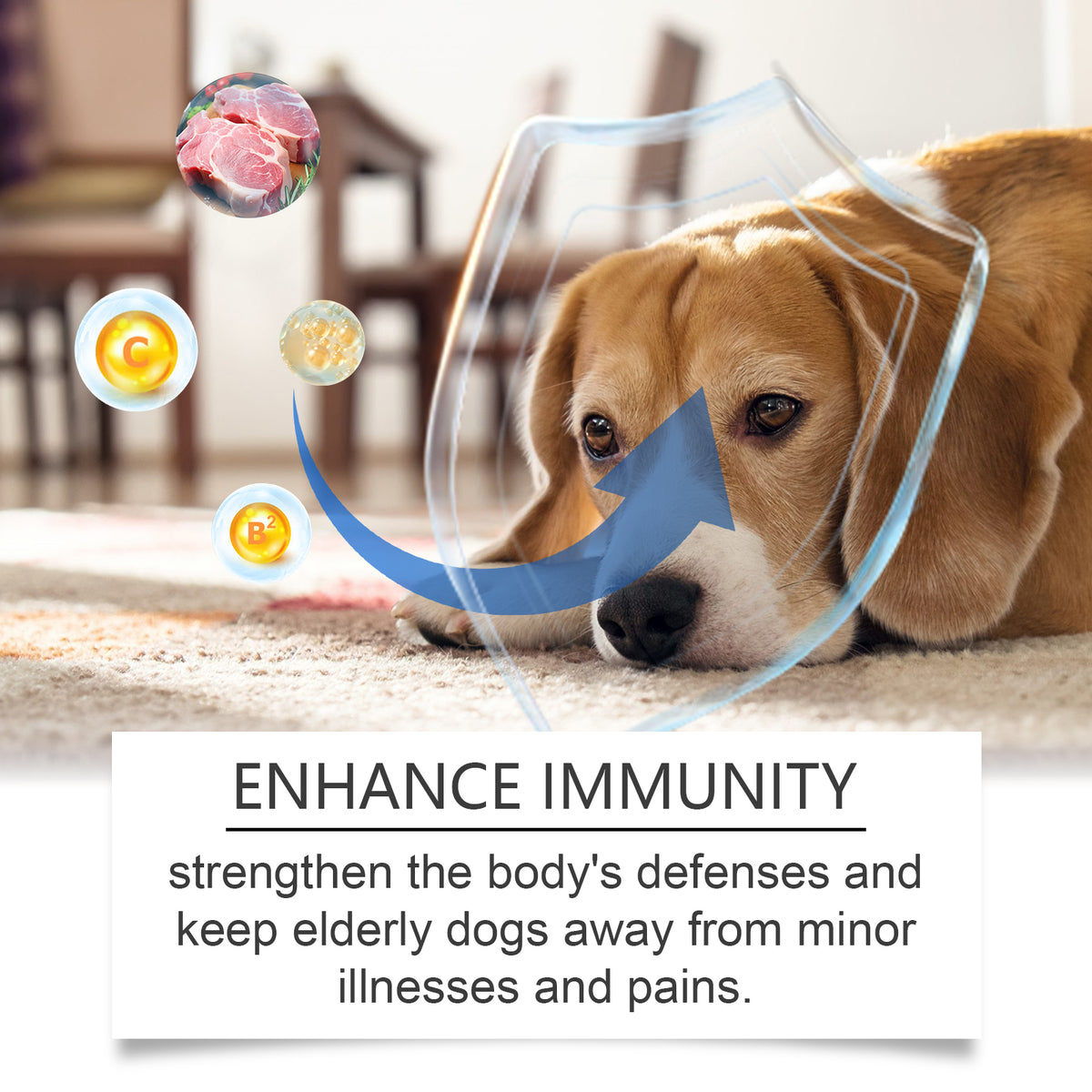 Yegbong Trace Element Tablets For Elderly Dogs, Nerve To Promote Overall Health Calcium Supplement Elderly Dog Care Calcium T