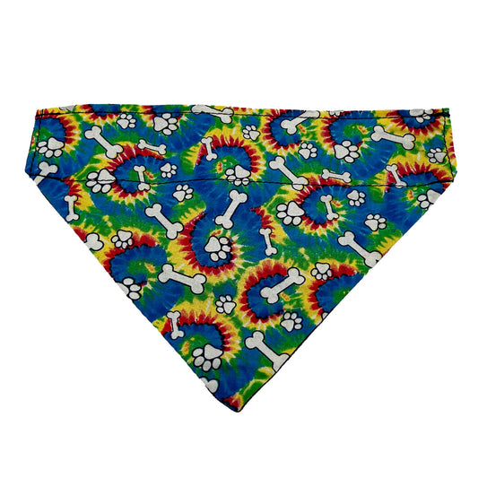 Bandana - Bone & Paw Tie Dye, X Small, Small, Medium, Large - view 2