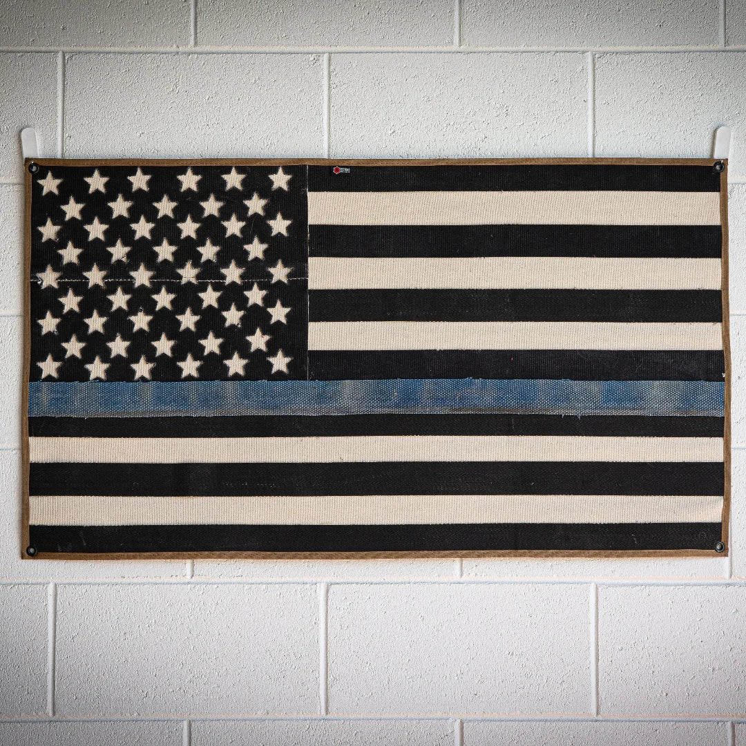 American Flag - Fire Hose - Thin Blue Line - LARGE THIN BLUE LINE - view 2