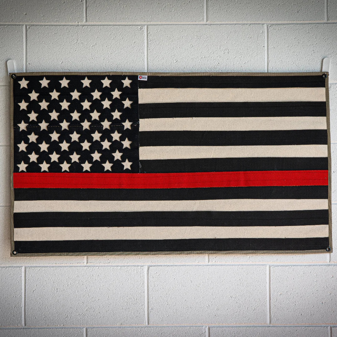 American Flag - Fire Hose - Thin Red Line - LARGE THIN RED LINE - view 2