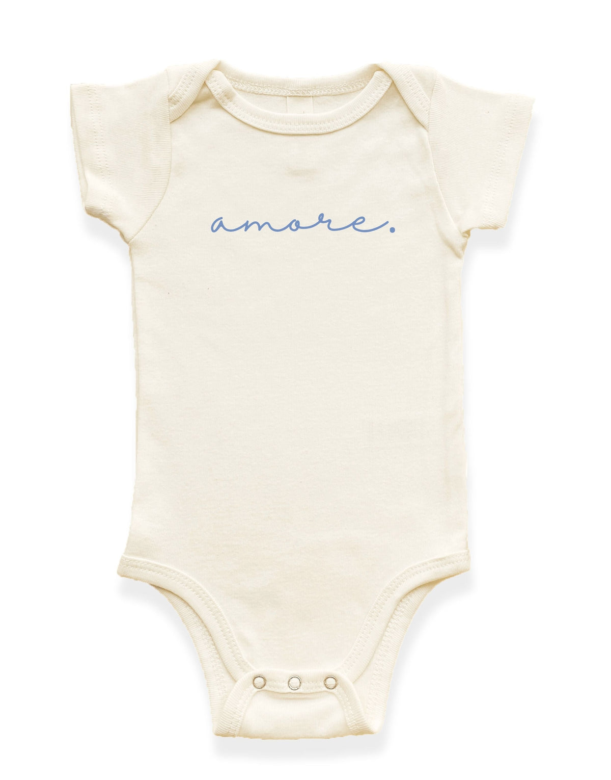 Amore Organic Cotton Baby Bodysuit - 0-3M, 3-6M, 6-12M, 12-18M, 18-24M