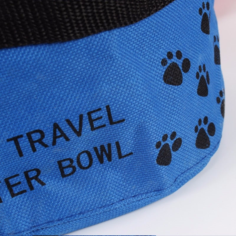 Portable Pet Dogs Cat Canvas Folding Travel Bowl Feeding Bowl Feeder Bottle Cat Dog Water Bowls Goods for Dogs - image 5