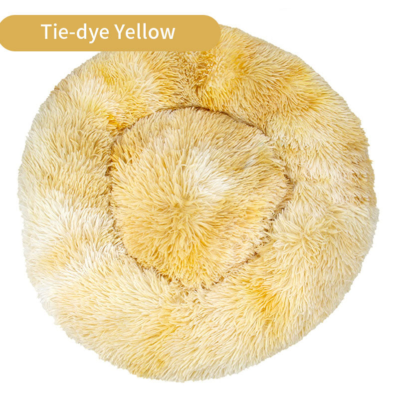 Tie-Dye Plush Round Dog Bed — Available in 9 Sizes & 11 Colors - image 8