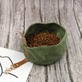 Foldable Waxed Food Tray Portable Pet Tableware Outdoor Pet Travel Canvas Dog Bowl - image 6