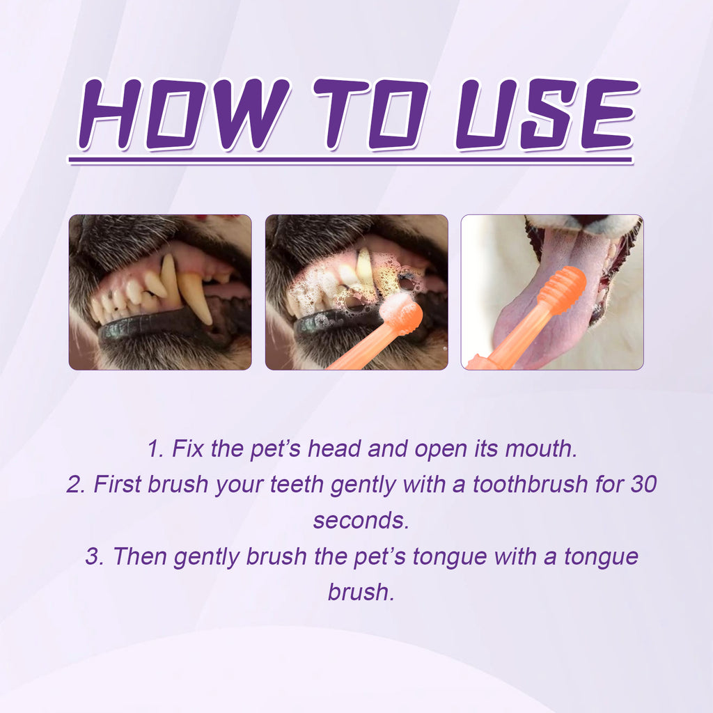 Pet Toothbrush For Dogs, Pet Oral Cleaning Dental Stains Dental Health Care - image 7