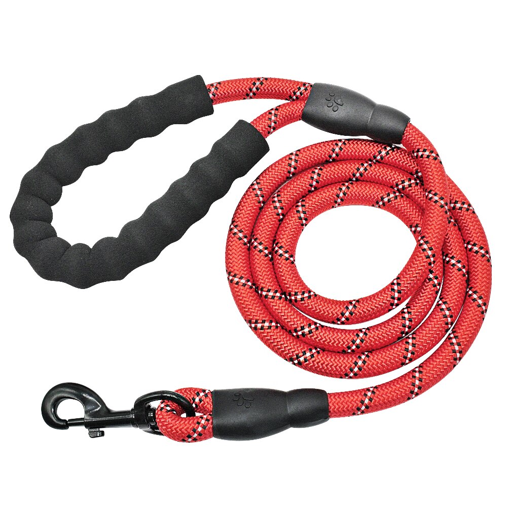 Reflective Dog Pet Leash Rope Nylon Small Dogs Puppy Leashes 150cm Long Heavy Duty Large Dog Lead Red Blue Pink Green Black -