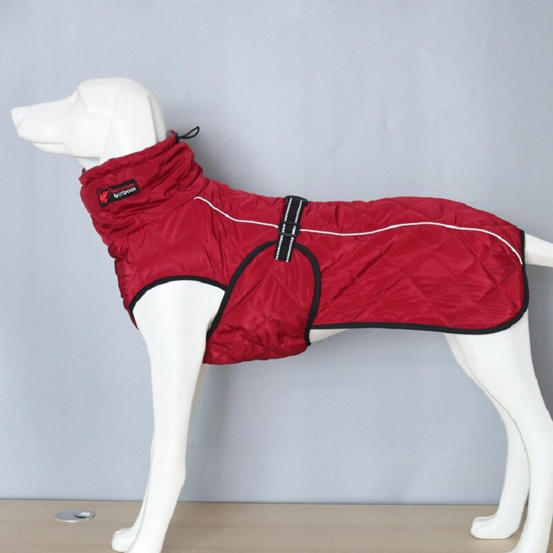 Pet Dog Clothes Big Large Dog Jacket Coat Winter Soft Warm Fleece Retriever Thickening Cotton Dog Clothes For Dog supplies - 