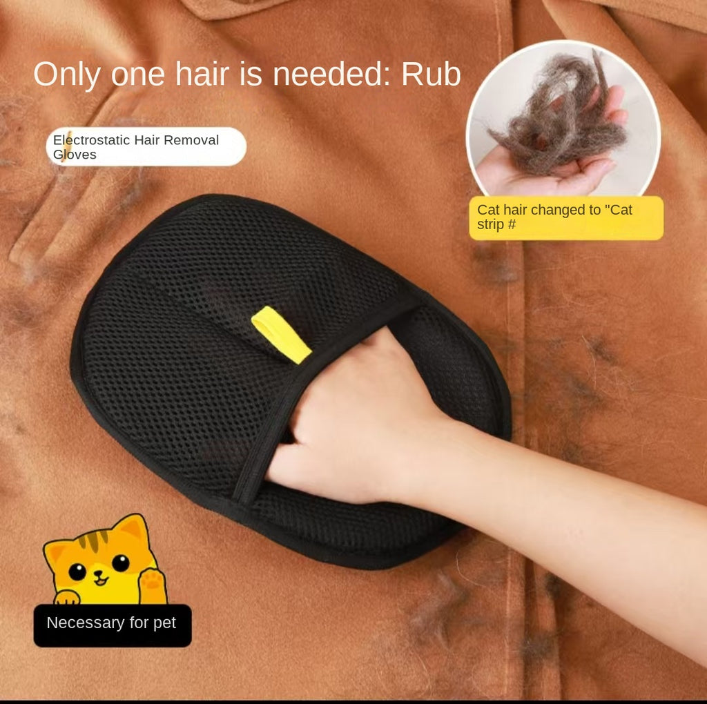 Pet Electrostatic Hair Removal Glove for Dogs Bidirectional Grooming Brush Anti-Static Cat Hair Glove - image 2