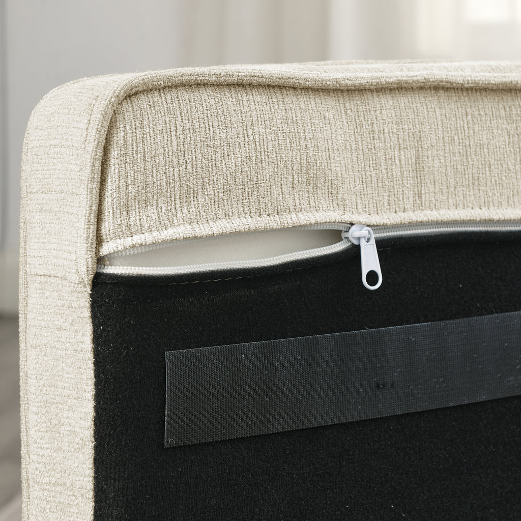 Elegant Rectangle Pet Bed for Medium and Large Dogs, Durable Elevated Dog Sofa Bed, Comfortable Dog Couch Beige - image 6