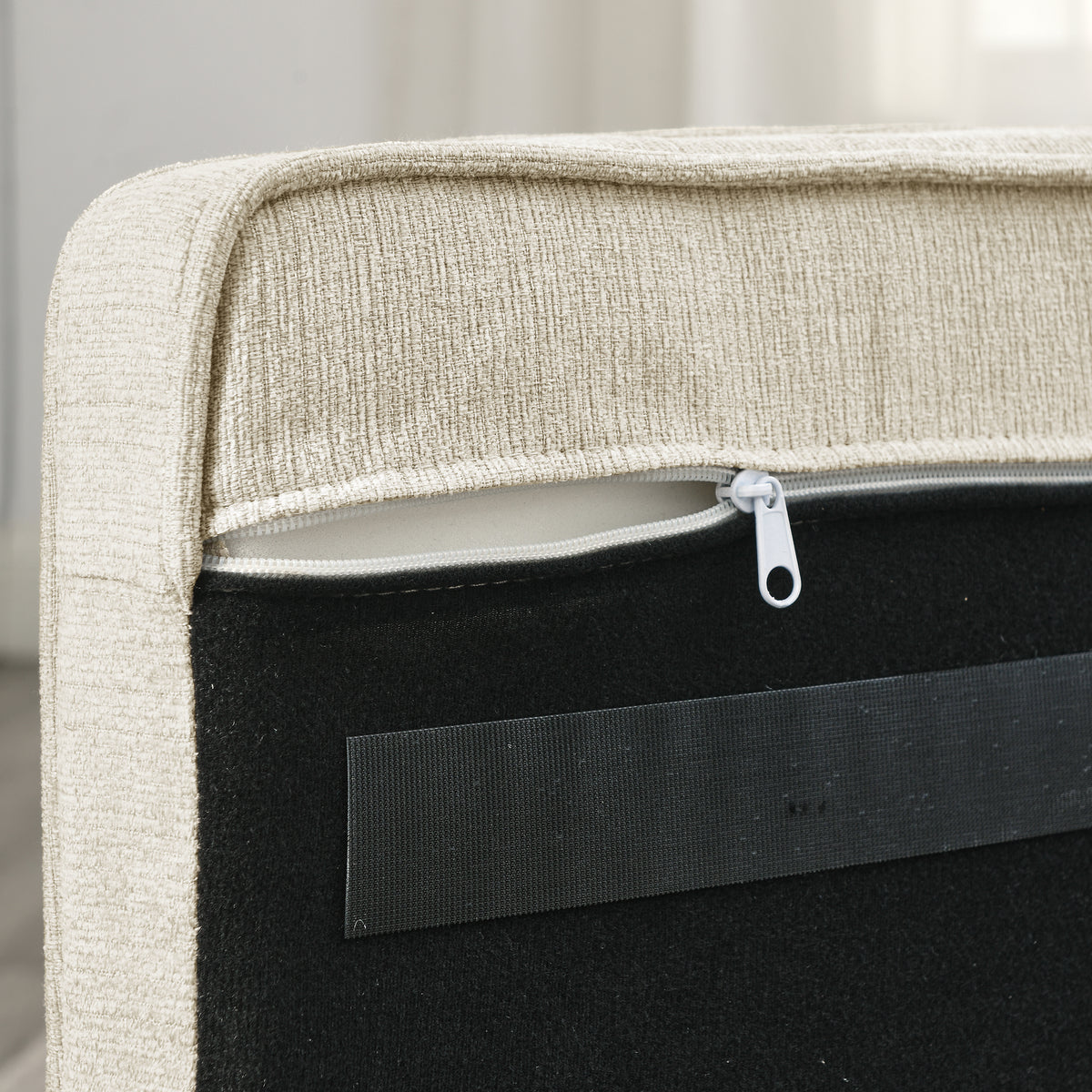 Elegant Rectangle Pet Bed for Medium and Large Dogs, Durable Elevated Dog Sofa Bed, Comfortable Dog Couch Beige - image 6