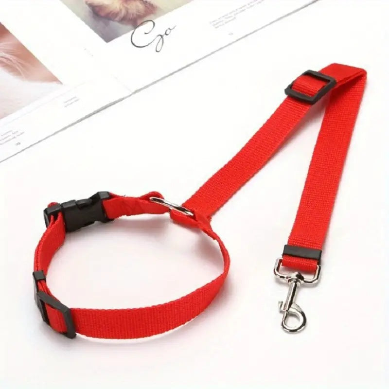 Pet Car Safety Belt Ring Dog Rear Seat Harness Adjustable Lead for Safe Travel - image 7