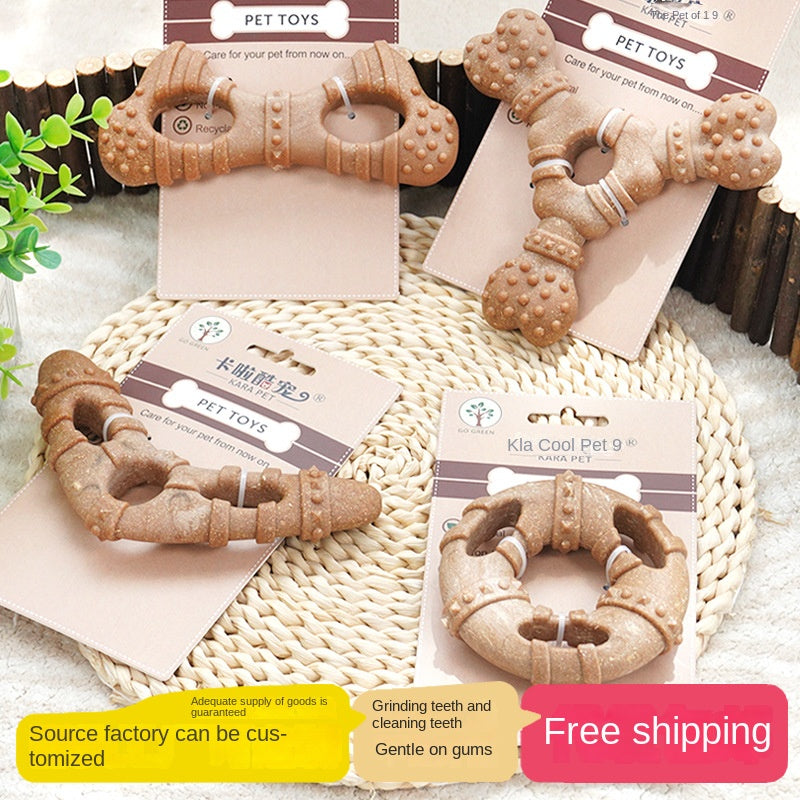 Dog Toy Bone-Shaped Chew Stick Durable Teeth Cleaning Self-Entertainment Toy for Small and Medium Dogs - image 2