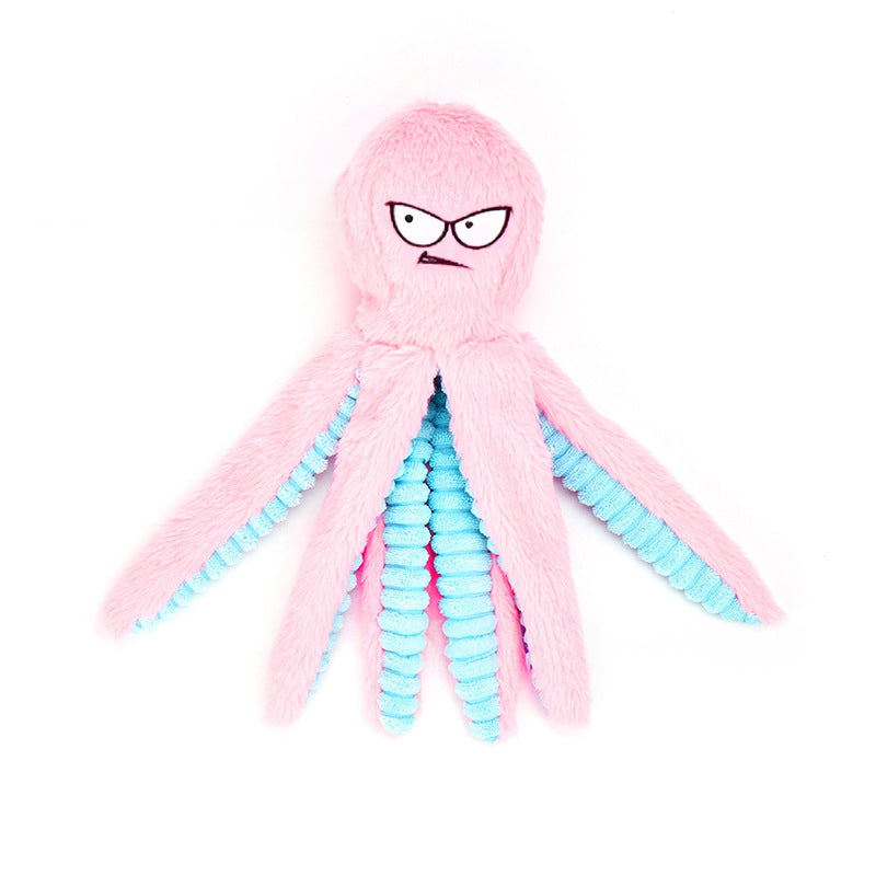Octopus - shaped indestructible plush dog toy, squeaky & bite - resistant, pet toy supplies - image 3