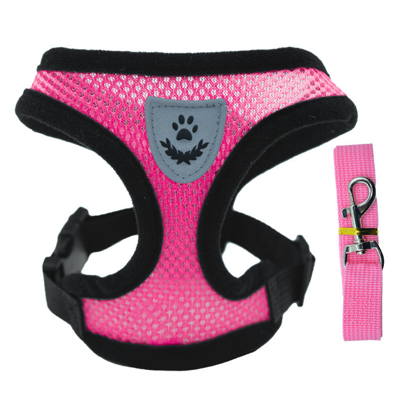 Adjustable pet harness set (small dogs/cats): vest, collar, leash. Fits French Bulldogs, Chihuahuas, etc. - image 4