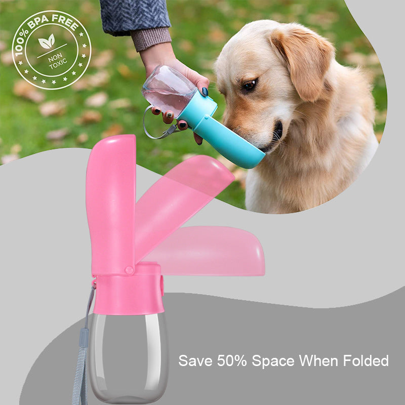 300ML Dog Out Drinking Water Bottle With Filter Element Pet Accompanying Cup Portable Pet Folding Water Cup - image 4