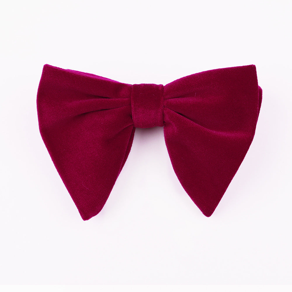 Gold Velvet Bow Tie Plush Velvet Bow Tie - image 6