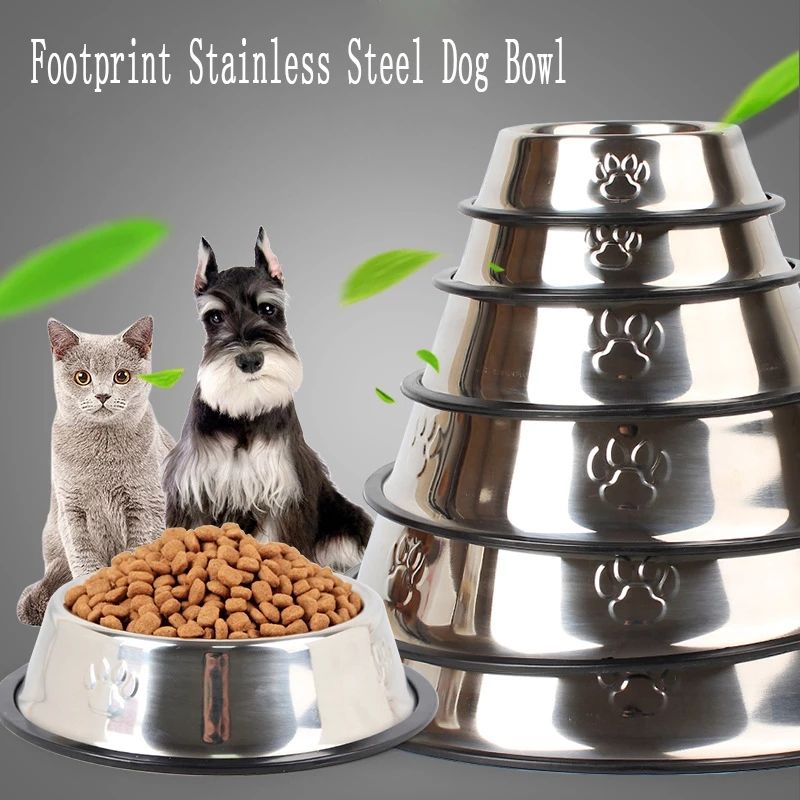 Stainless Steel Dog Bowl High-Grade Non-Slip Pet Bowl