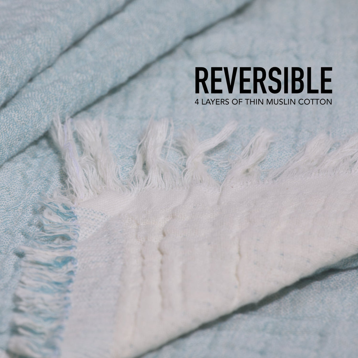 100% Cotton Reversible Muslin Baby Blankets 30" x 40" - view 6