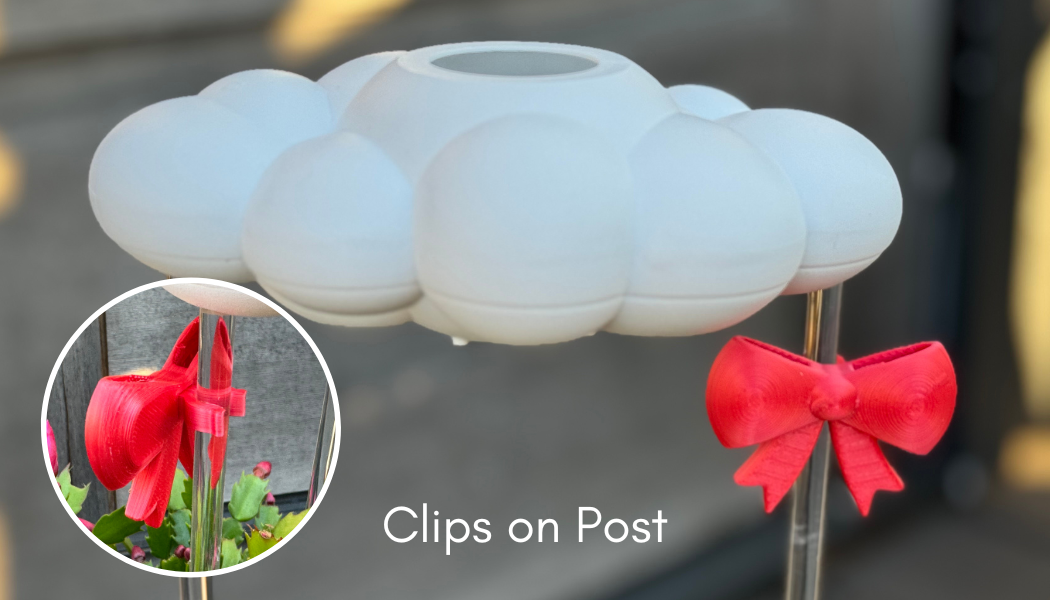 Stormy Dripping Rain Cloud with Bow Charm - view 8