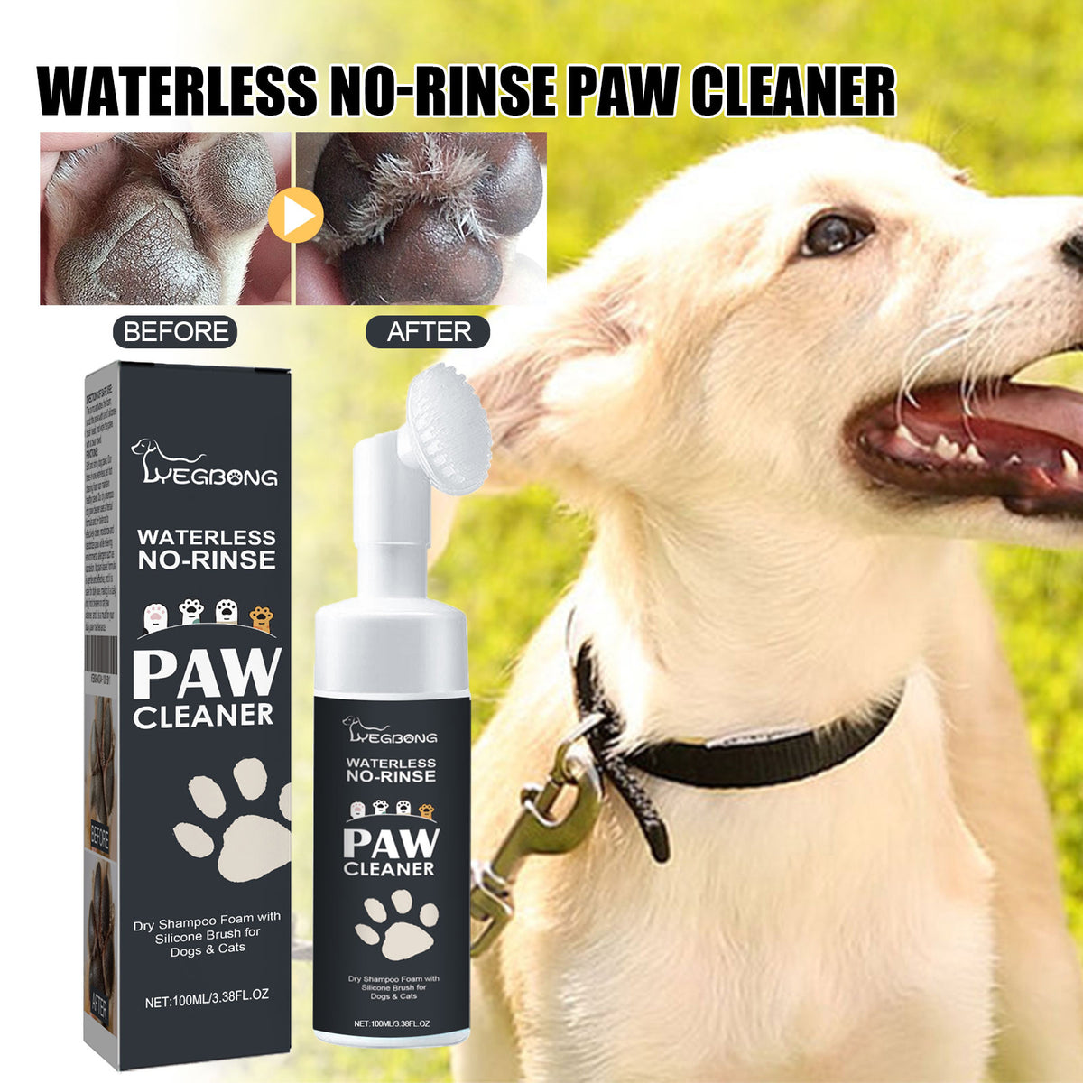 Pet Paw Cleaner, Dog Cat Paw Cleaning Foot Care Cleaner - image 3