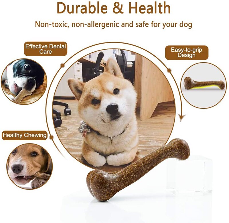 Durable Pet Dog Chew Toys Dog Bone Molar Teeth Clean Stick Toys For Small Medium Large Dogs Pet Chew Game Puppy Accessories -