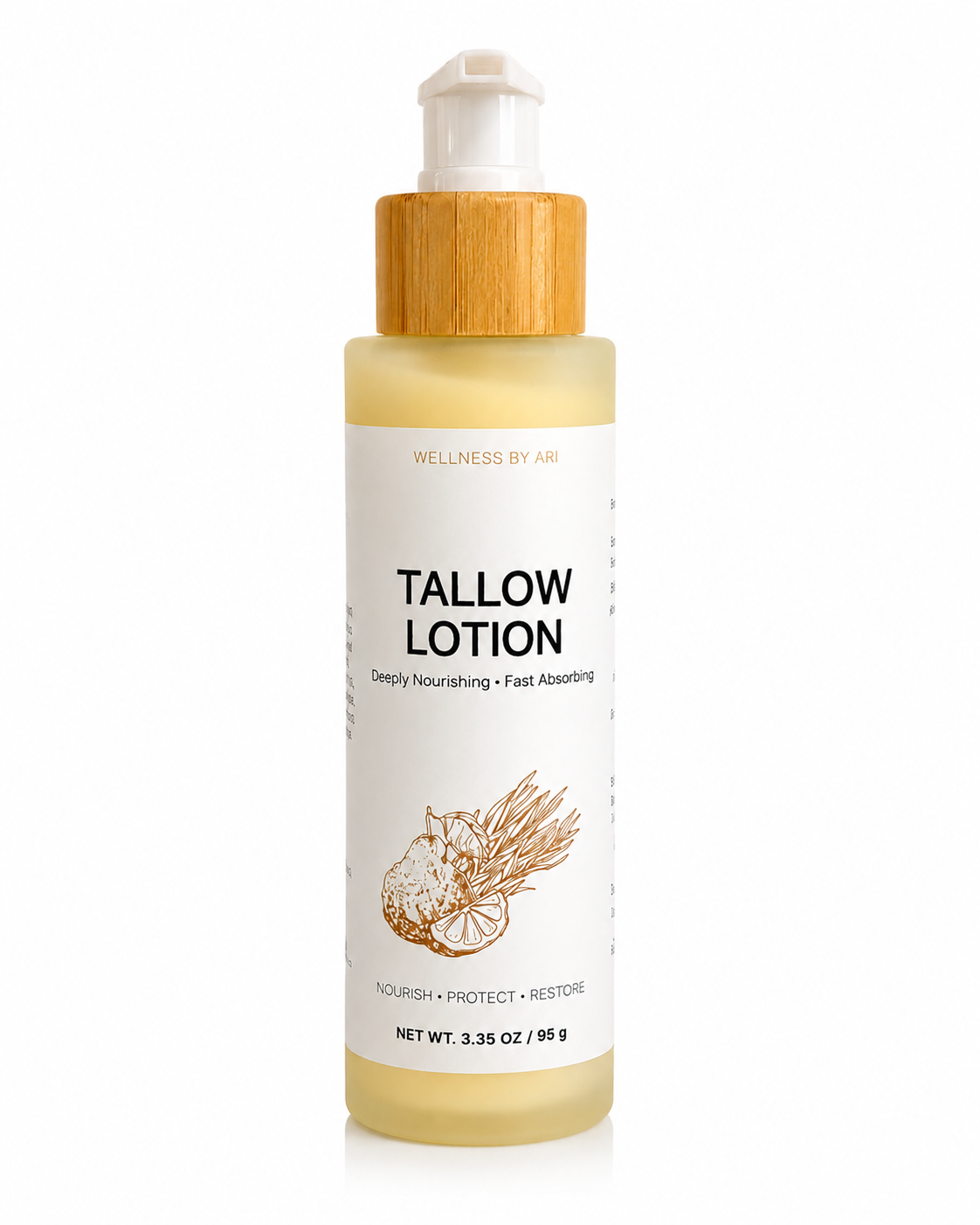 Grass-Fed Tallow Lotion - Deep Hydration for Dry Skin