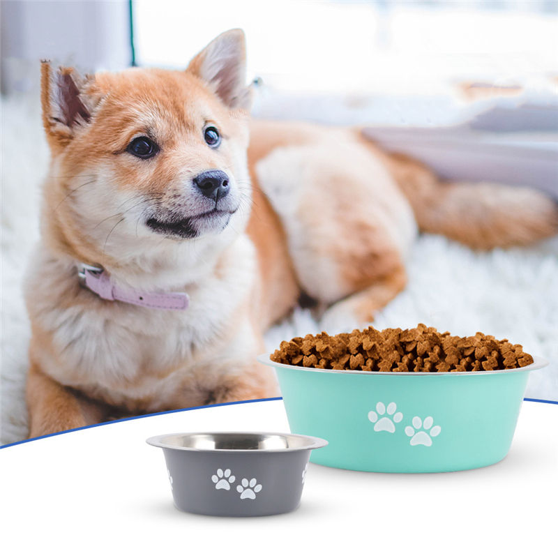 Non-slip Dog Bowls For Small Medium Large Dog Feeder Bowls And Drinkers Stainless Steel Pet Feeders Pets Dogs Accessories - i