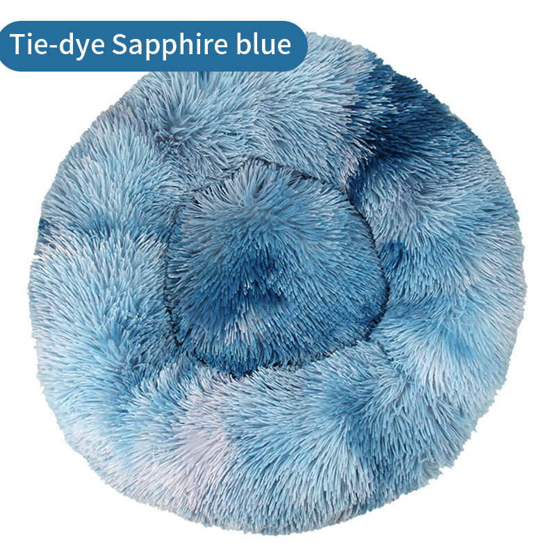 Tie-Dye Plush Round Dog Bed — Available in 9 Sizes & 11 Colors - image 5