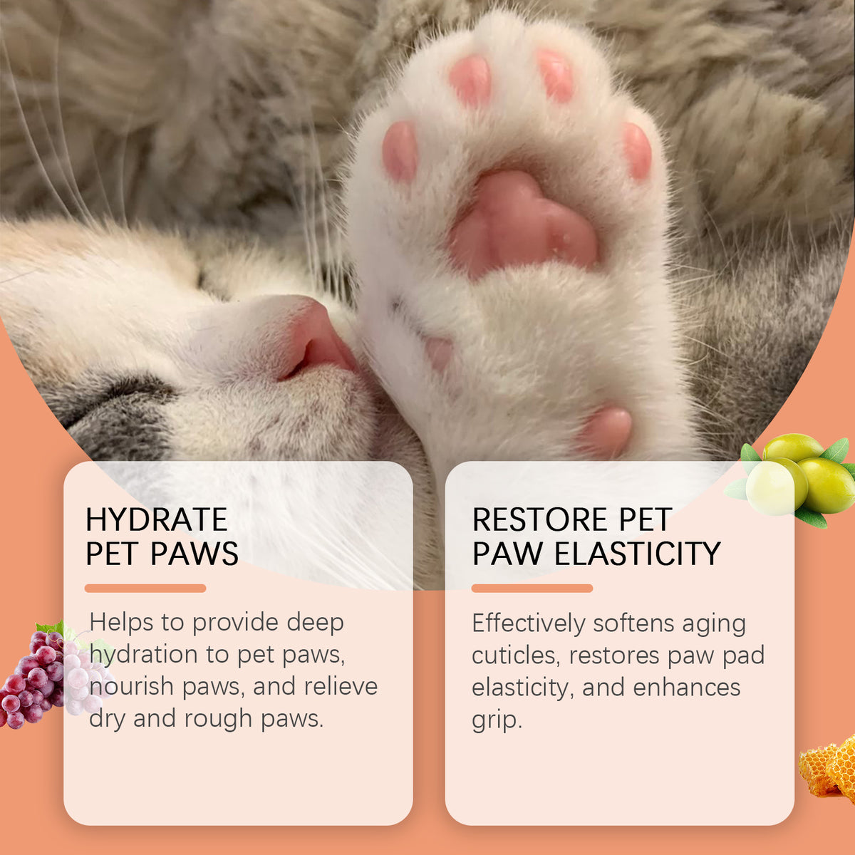 Pet Anti-Crack Paw Care Cream, Pet Paw Moisturizing Care Anti-Crack Soft Foot Paw Care Cream - image 3