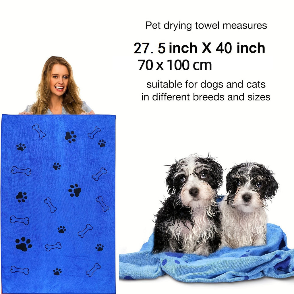 Pet bath towel quick drying and absorbent for dogs and cats bath towel soft - image 3