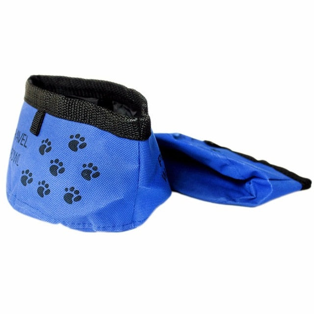 Portable Pet Dogs Cat Canvas Folding Travel Bowl Feeding Bowl Feeder Bottle Cat Dog Water Bowls Goods for Dogs - image 7