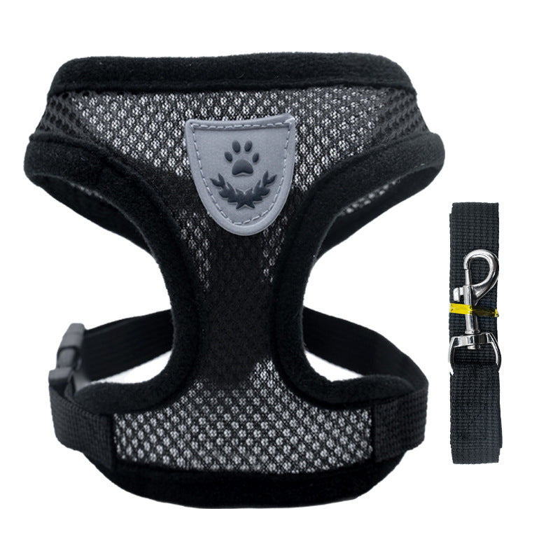 Adjustable pet harness set (small dogs/cats): vest, collar, leash. Fits French Bulldogs, Chihuahuas, etc. - image 5